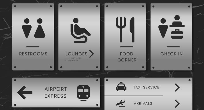 Stainless steel signboard